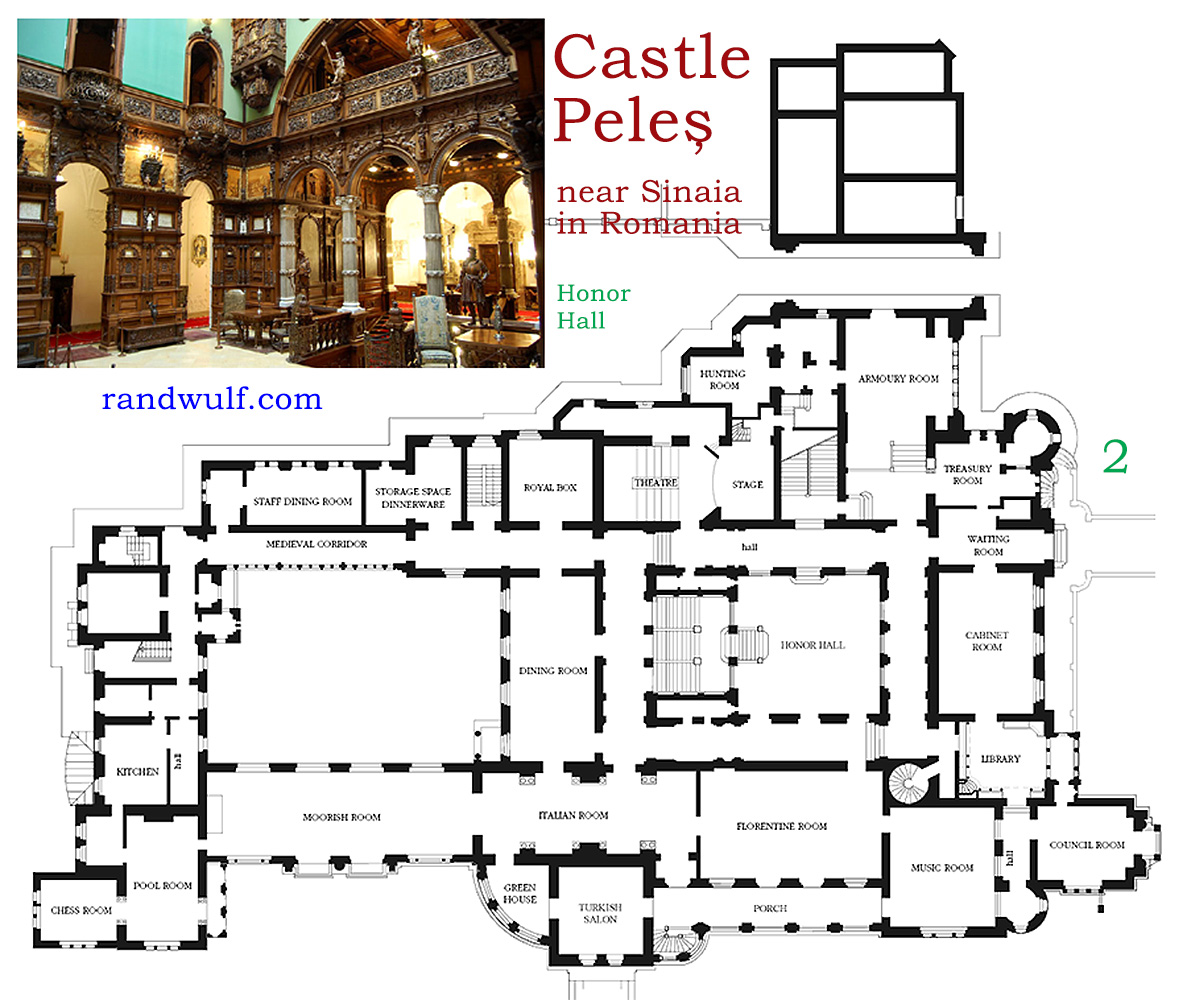Peles Castle Floor Plan - 2nd Floor