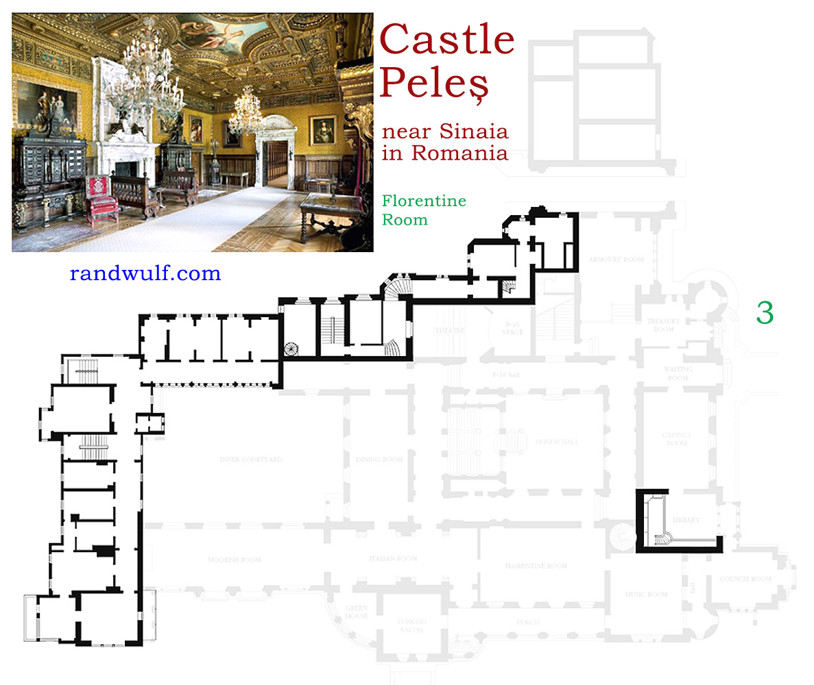Peles Castle Floor Plan - 3rd Floor