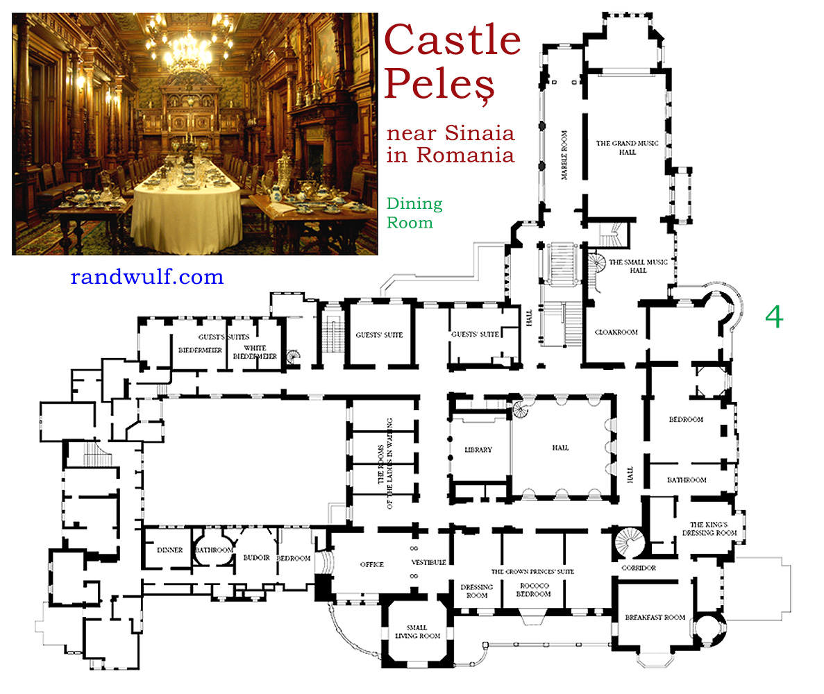 Peles Castle Floor Plan - 4th Floor