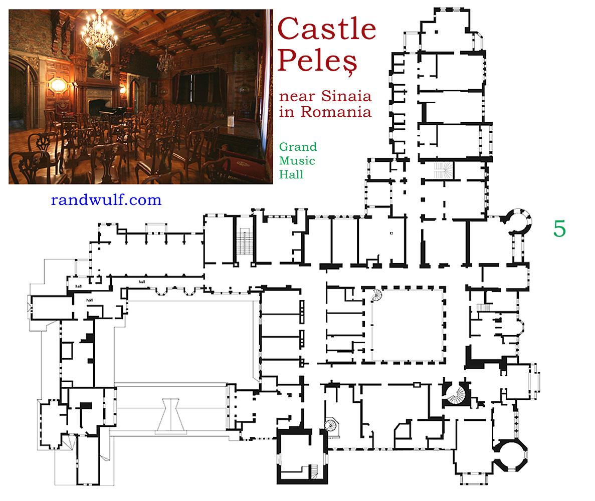 Peles Castle Floor Plan - 5th Floor