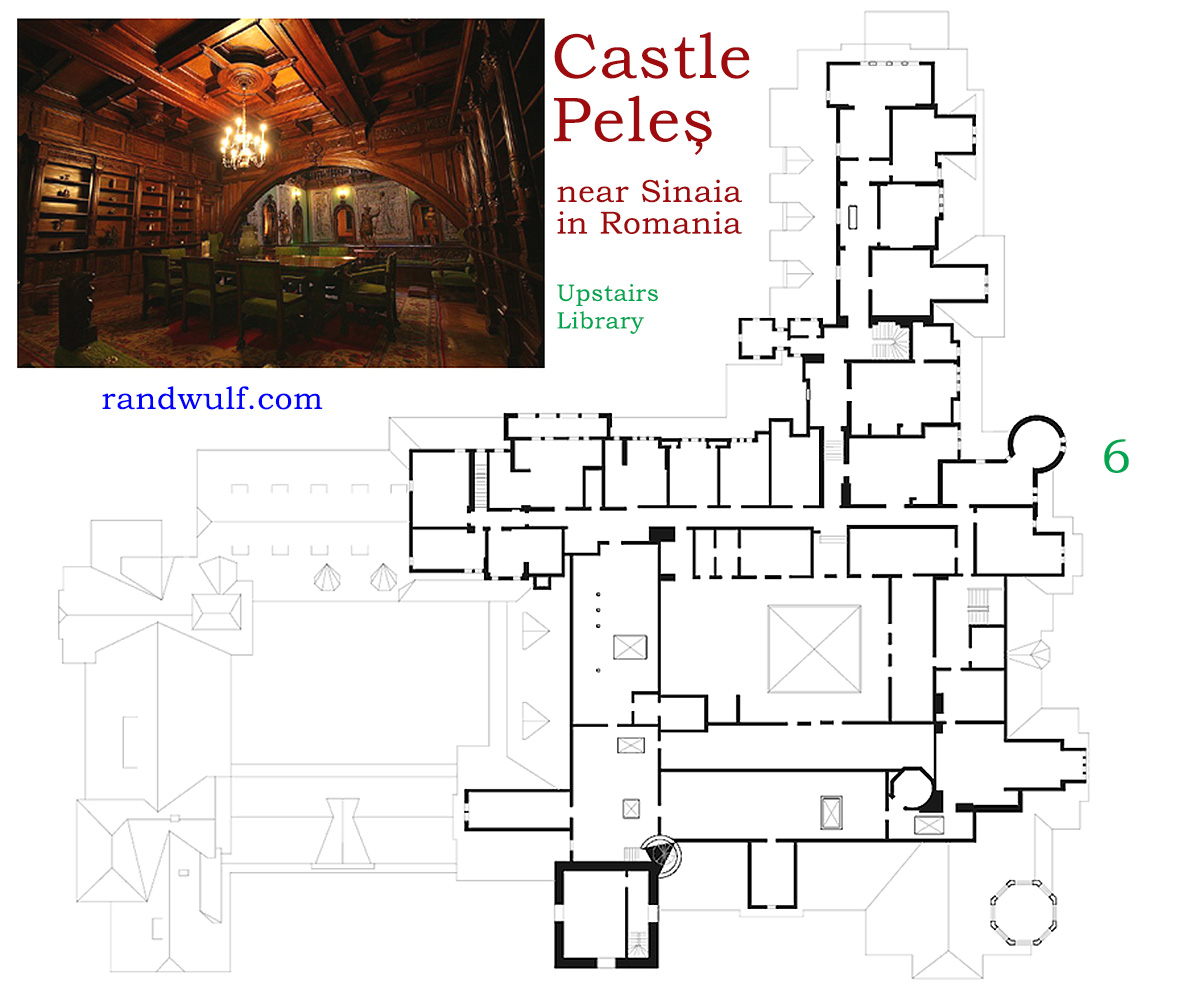 Peles Castle Floor Plan - 6th Floor